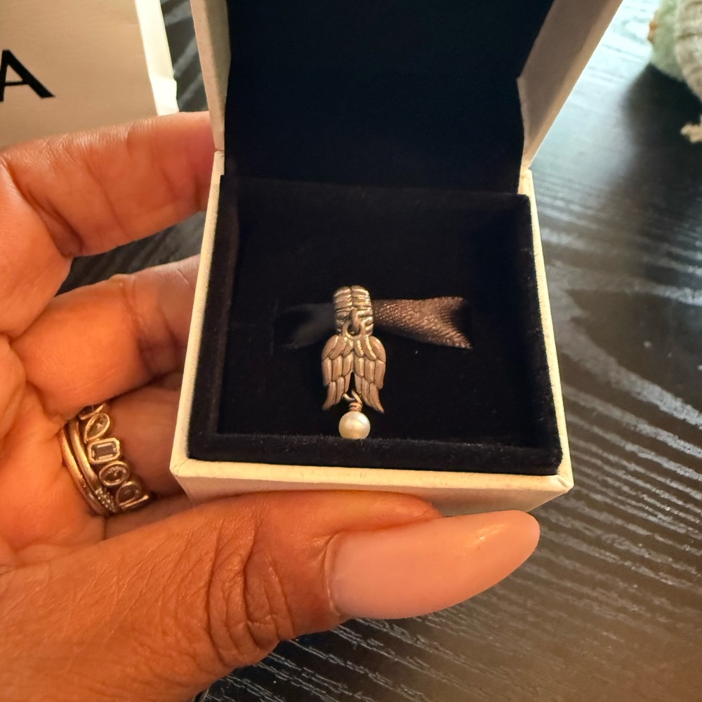 Pandora Silver and White Charm Bracelet